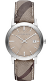 Burberry BU9023 The City Nova Women’s Watch with Beige Dial & Grey Leather Strap