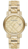 Burberry BU9038 The City Men’s Watch with Gold Dial & Gold Stainless Steel Strap
