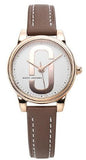 Marc Jacobs MJ1581 Corie Quartz Women's Watch – White Dial & Brown Leather Strap