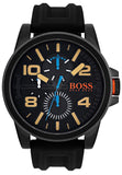Hugo Boss 1550011 Orange Detroit Analog Men's Watch – Black Dial & Black Silicone Strap