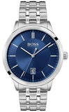Hugo Boss 1513615 Officer Chronograph Quartz Men's Watch – Blue Dial & Silver Steel Strap