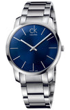 Calvin Klein K2G2114N City Quartz Men's Watch – Blue Dial & Silver Steel Bracelet