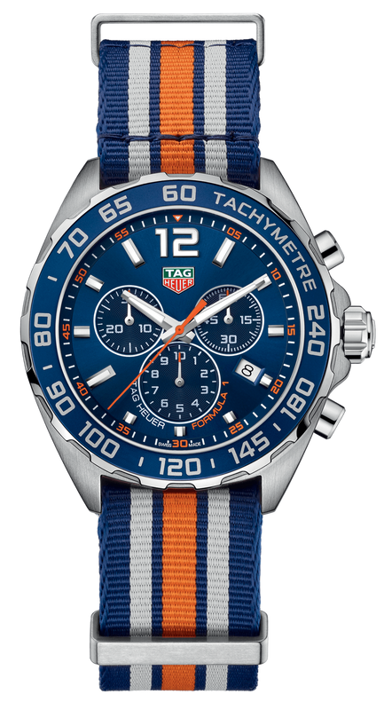 Tag Heuer Formula 1 Chronograph 43mm Blue Dial NATO Strap Watch for Men - CAZ1014.FC8196