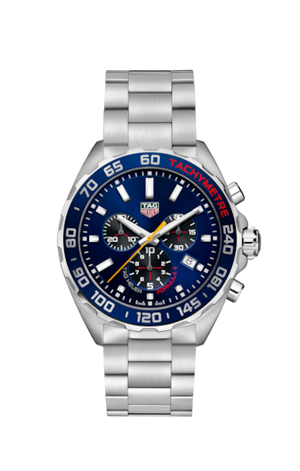 Tag Heuer Formula 1 Red Bull Racing Chronograph Blue Dial Silver Steel Strap Watch for Men - CAZ101AK.BA0842