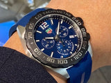 Tag Heuer Formula 1 Chronograph Men's Watch CAZ101AV.FT8077 – Blue Dial with Blue Rubber Strap