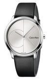 Calvin Klein K3M221CY Minimal Men's Watch – Silver Dial & Black Leather Strap