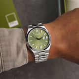 Citizen x Pantone NJ0158-89Z Men's Automatic Watch – Peaceful Green Dial with Silver Steel Strap