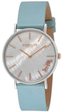 Coach Perry 14503271 Women's Watch – Mother of Pearl White Dial with Blue Leather Strap