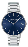 Coach Charles 14602429 Men's Watch – Blue Dial with Silver Steel Strap