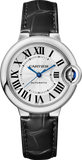 Cartier Ballon Bleu de Cartier Men's Watch WSBB0026 with Silver Dial & Black Leather Strap