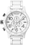 Nixon 51-30 Chronograph White Dial White Steel Strap Watch for Men - A083-1255