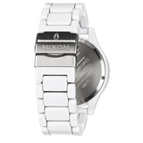 Nixon 51-30 Chronograph White Dial White Steel Strap Watch for Men - A083-1255