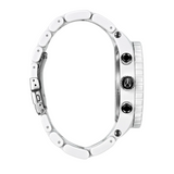 Nixon 51-30 Chronograph White Dial White Steel Strap Watch for Men - A083-1255