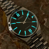Citizen Tsuyosa NJ0150-81E Men's Automatic Watch – Black Dial with Silver Steel Strap