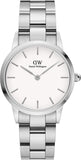 Daniel Wellington DW00100207 Iconic Link Women’s Watch – White Dial with Silver Stainless Steel Bracelet