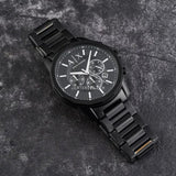 Armani Exchange Banks AX1722 Men's Chronograph Watch – Black Dial with Black Stainless Steel Strap