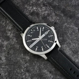 Armani Exchange Hampton AX2101 Men's Chronograph Watch – Classic Black Dial with Black Leather Strap