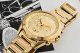 Armani Exchange Drexler AX2602 Men's Chronograph Watch – Gold Dial with Gold Stainless Steel Strap