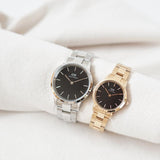 Daniel Wellington DW00100204 Iconic Link Women’s Watch – Black Dial with Silver Steel Bracelet