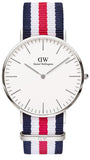 Daniel Wellington DW00100016 Classic Canterbury Men's Watch – White Dial & Two-Tone Nylon Strap
