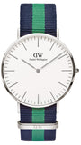 Daniel Wellington DW00100019 Classic Warwick Men's Watch – White Dial & Two-Tone Nylon Strap