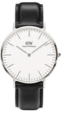 Daniel Wellington Classic Sheffield DW00100020 Men's Watch – White Dial with Black Leather Strap