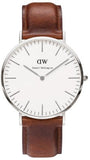 Daniel Wellington DW00100021 Classic St Mawes Men’s Watch – White Dial with Brown Leather Strap
