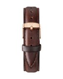 Daniel Wellington Classic Bristol White Dial Brown Leather Strap Watch For Women - DW00100039
