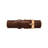 Daniel Wellington Classic Petite Bristol Black Dial Brown Leather Strap Watch For Women - DW00100165