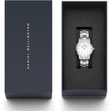 Daniel Wellington DW00100207 Iconic Link Women’s Watch – White Dial with Silver Stainless Steel Bracelet