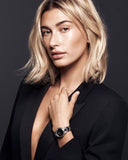 Daniel Wellington DW00100208 Iconic Link Women’s Watch – Black Dial with Silver Stainless Steel Strap