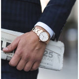 Daniel Wellington DW00100209 Iconic Link Women’s Watch – White Dial with Rose Gold Steel Bracelet