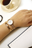 Daniel Wellington Classic Petite White Dial Rose Gold Mesh Bracelet Watch For Women - DW00100219