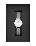 Daniel Wellington Petite Sterling White Dial Silver Mesh Bracelet Watch For Women - DW00100220