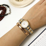 Daniel Wellington Iconic Link White Dial Two Tone Steel Strap Watch For Women - DW00100358