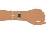 Daniel Wellington DW00100437 Quadro Melrose Women's Watch – Green Dial & Rose Gold Mesh Strap