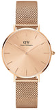 Daniel Wellington DW00100470 Petite Women's Watch – Rose Gold Dial & Mesh Bracelet