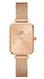 Daniel Wellington DW00100484 Quadro Unitone Women's Watch – Rose Gold Dial & Mesh Strap