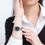 Daniel Wellington DW00100522 Quadro Studio Women's Watch – Black Dial & Silver Mesh Strap