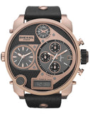 Diesel DZ7261 Big Daddy Chronograph Men's Watch – Gold & Black Dial & Black Leather Strap