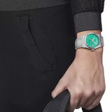 Tissot T137.207.11.091.01 PRX Powermatic 80 Men's Watch – Light Green Dial & Silver Steel Strap