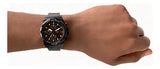 Fossil FS5851 Bronson Chronograph Men’s Watch – Black Dial with Black Steel Strap