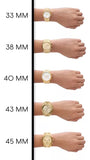 Michael Kors Lexington Analog Silver Dial White Leather Strap Watch For Women - MK4746