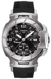 Tissot T048.217.17.057.00 T-Race Chronograph Quartz Women's Watch – Black Dial & Black Rubber Strap