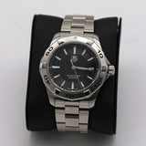 Tag Heuer Aquaracer Quartz Black Dial Silver Steel Strap Watch for Men - WAY1110.BA0928