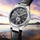 Citizen Tsuyosa NK5010-01H Men's Automatic Watch – Grey Dial with Black Leather Strap