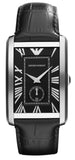 Emporio Armani AR1604 Classic Analog Men's Watch – Black Dial & Black Leather Strap