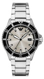 Emporio Armani World Explorer Silver Dial Silver Steel Strap Watch for Men - AR11683