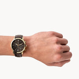 Fossil FS5763 Neutra Chronograph Men’s Watch – Brown Dial & Brown Leather Strap