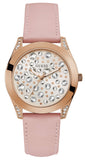 Guess W1065L1 Wonderlust Quartz Women's Watch – Beige Dial & Pink Leather Strap
